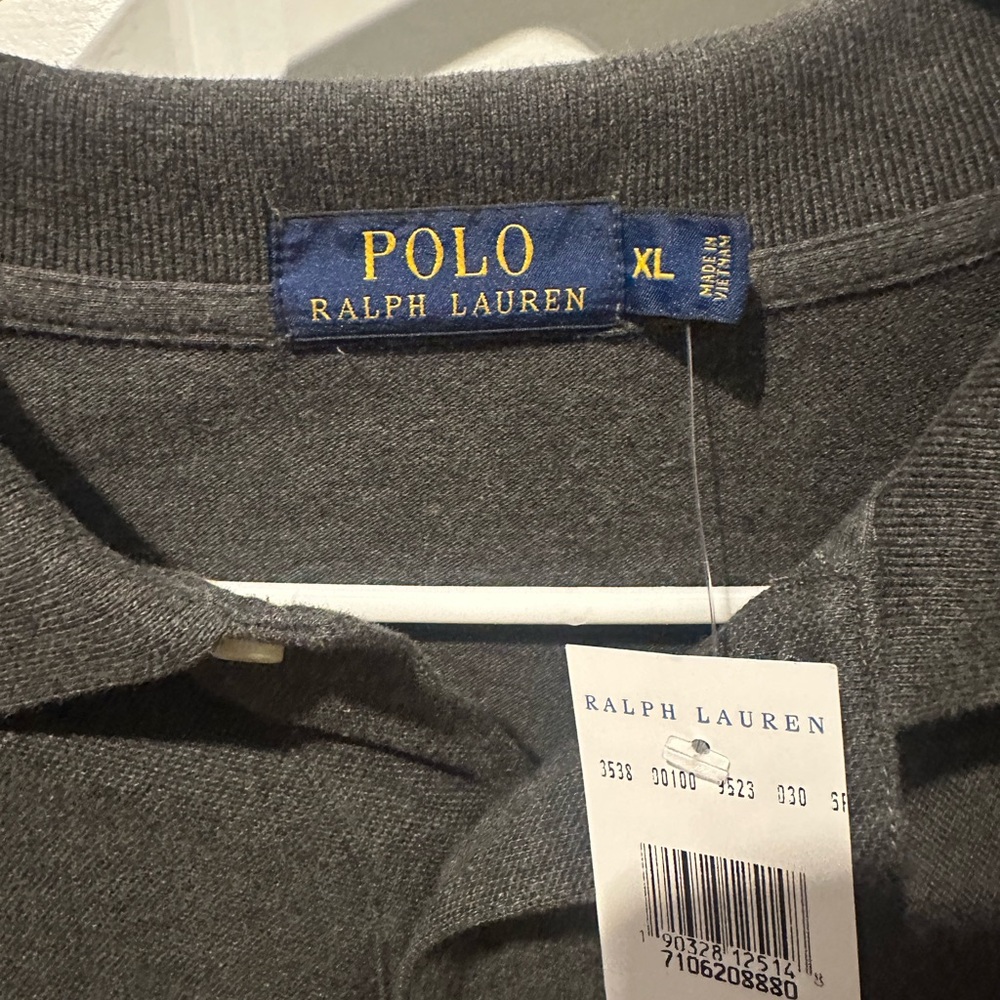 Polo by Ralph Lauren Dark Gray Men's Polo Shirt - Picture 3 of 4